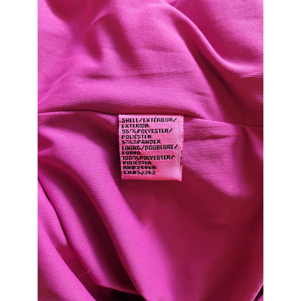 NWT Betsey Johnson Hot Pink Scuba Crepe Lined Midi Dress Back Zip Ruffled Hem 14 - Picture 11 of 12